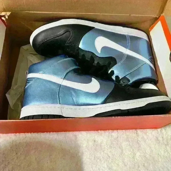 2008 NIKE DUNK HIGH PREMIUM ICE BLUE & BLACK 11.5M DS